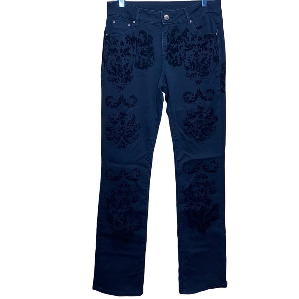 Cartise Damask Black Velvet Embossed Jeans 8